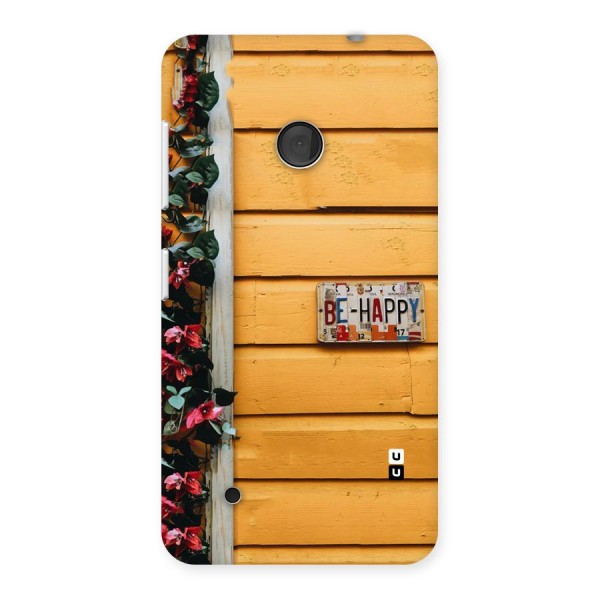 Be Happy Yellow Wall Back Case for Lumia 530