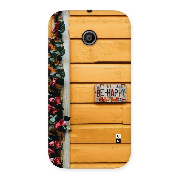 Be Happy Yellow Wall Back Case for Moto E