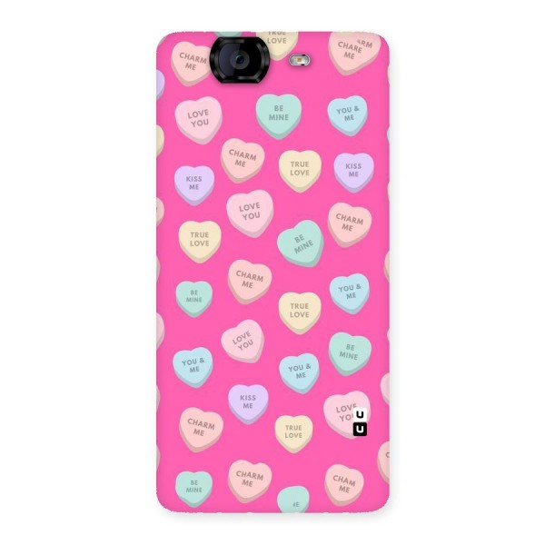 Be Mine Hearts Pattern Back Case for Canvas Knight A350