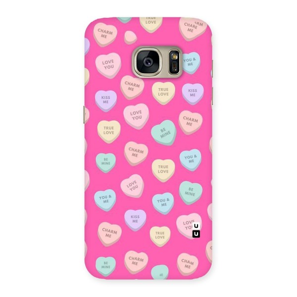 Be Mine Hearts Pattern Back Case for Galaxy S7