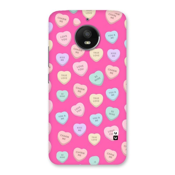 Be Mine Hearts Pattern Back Case for Moto E4 Plus