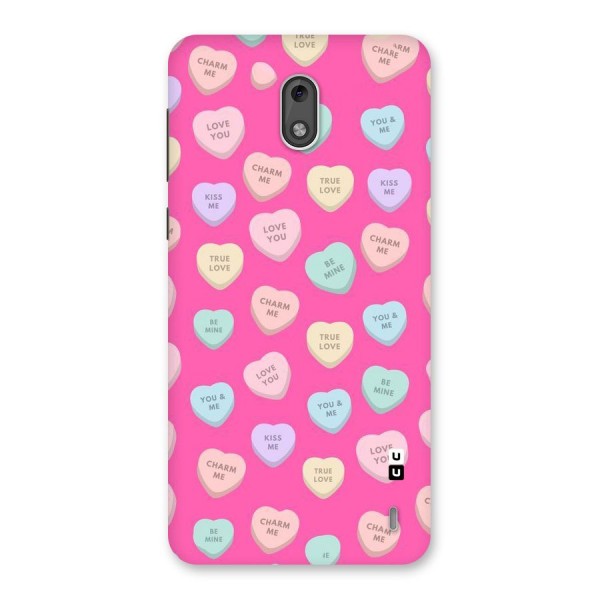 Be Mine Hearts Pattern Back Case for Nokia 2