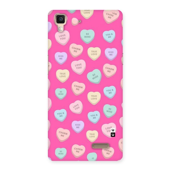 Be Mine Hearts Pattern Back Case for Oppo R7