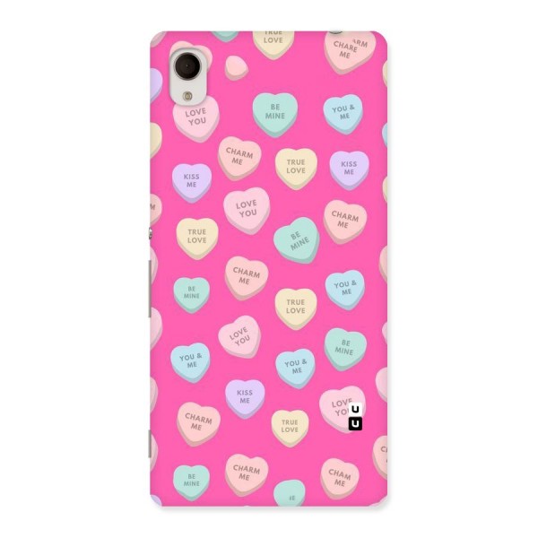 Be Mine Hearts Pattern Back Case for Xperia M4 Aqua