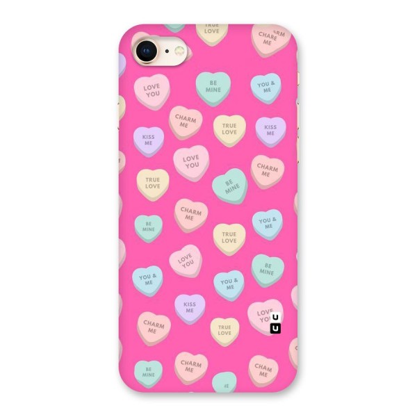 Be Mine Hearts Pattern Back Case for iPhone 8