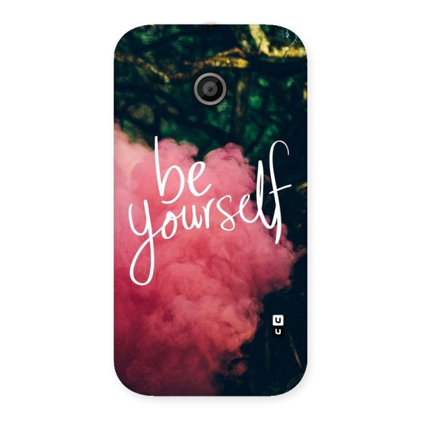 Be Yourself Greens Back Case for Moto E