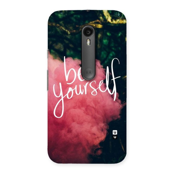 Be Yourself Greens Back Case for Moto G3