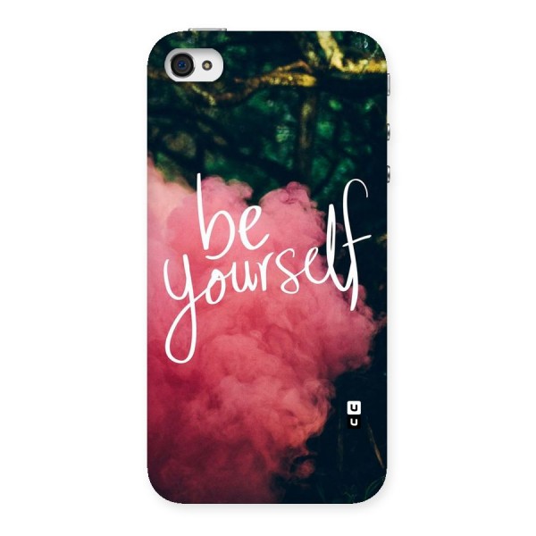 Be Yourself Greens Back Case for iPhone 4 4s