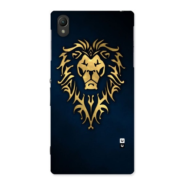 Beautiful Golden Lion Design Back Case for Sony Xperia Z1