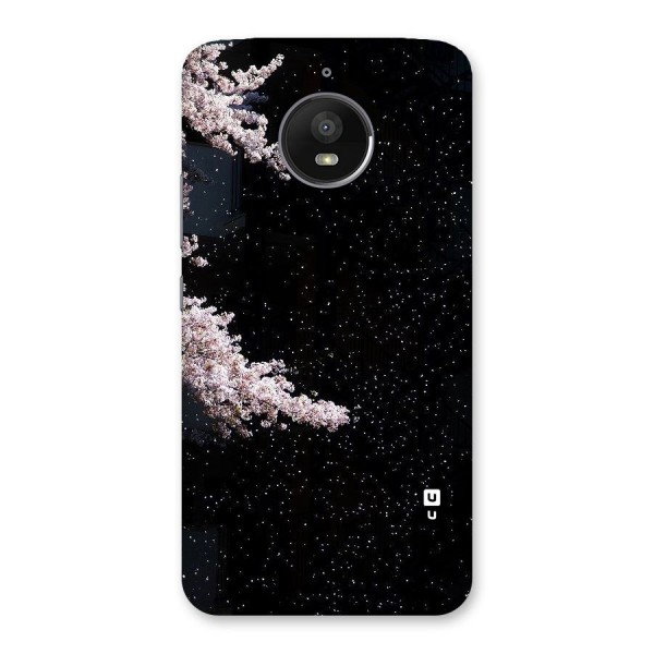 Beautiful Night Sky Flowers Back Case for Moto E4 Plus