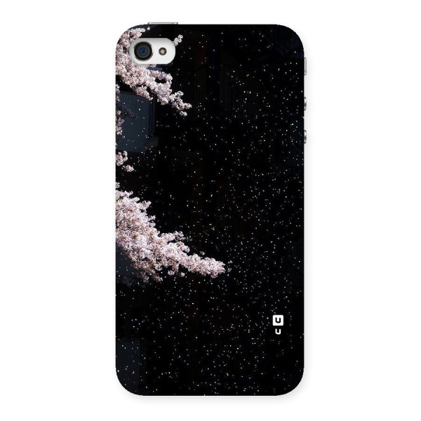 Beautiful Night Sky Flowers Back Case for iPhone 4 4s