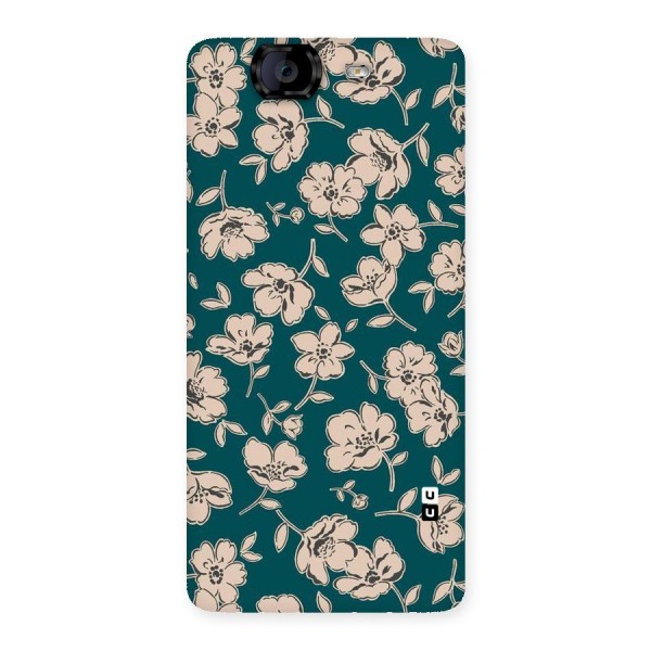 Beauty Green Bloom Back Case for Canvas Knight A350