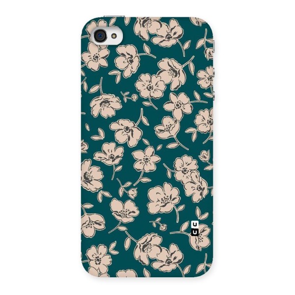 Beauty Green Bloom Back Case for iPhone 4 4s