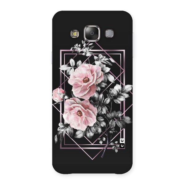 Beguilling Pink Floral Back Case for Galaxy E7