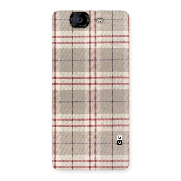 Beige Red Check Back Case for Canvas Knight A350