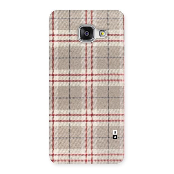 Beige Red Check Back Case for Galaxy A3 2016