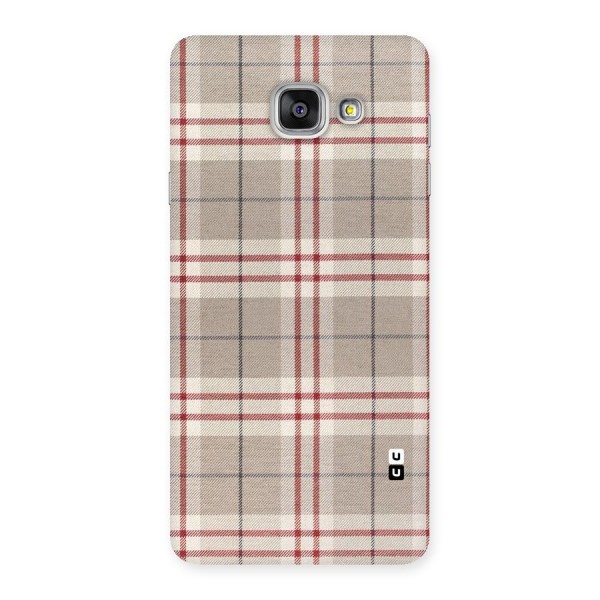 Beige Red Check Back Case for Galaxy A7 2016