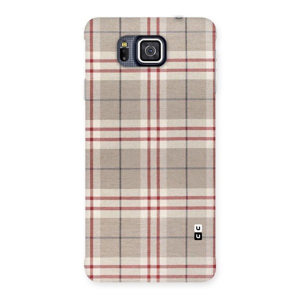 Beige Red Check Back Case for Galaxy Alpha