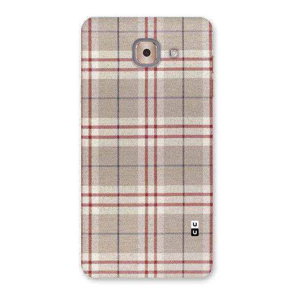 Beige Red Check Back Case for Galaxy J7 Max