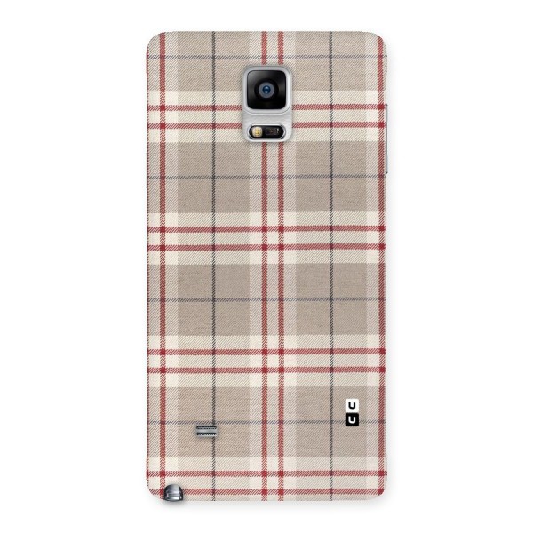 Beige Red Check Back Case for Galaxy Note 4