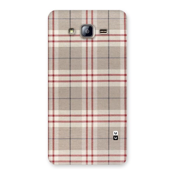 Beige Red Check Back Case for Galaxy On5