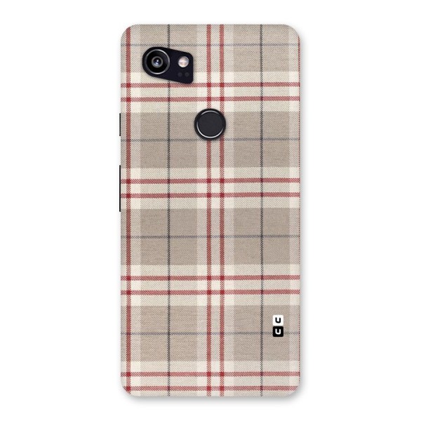 Beige Red Check Back Case for Google Pixel 2 XL