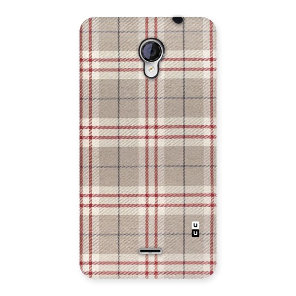 Beige Red Check Back Case for Micromax Unite 2 A106