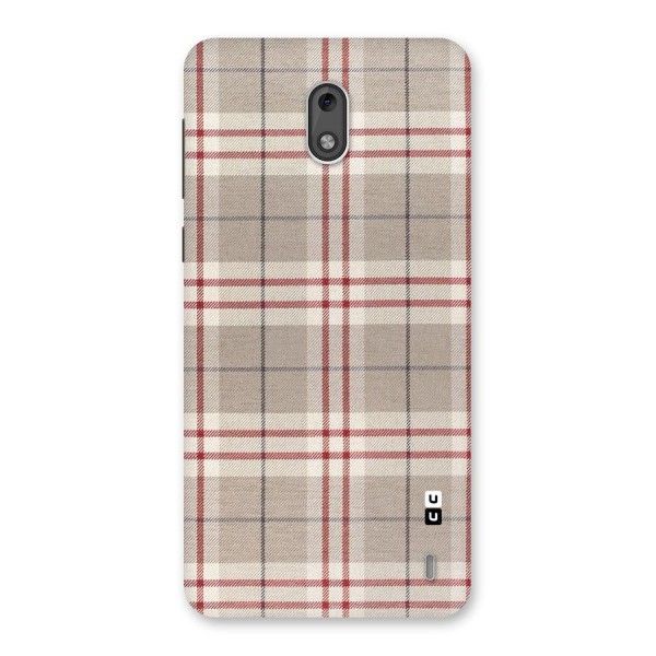 Beige Red Check Back Case for Nokia 2