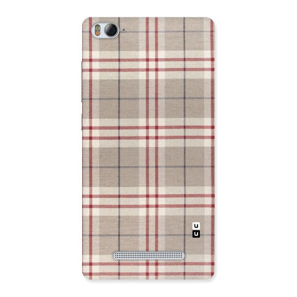 Beige Red Check Back Case for Xiaomi Mi4i