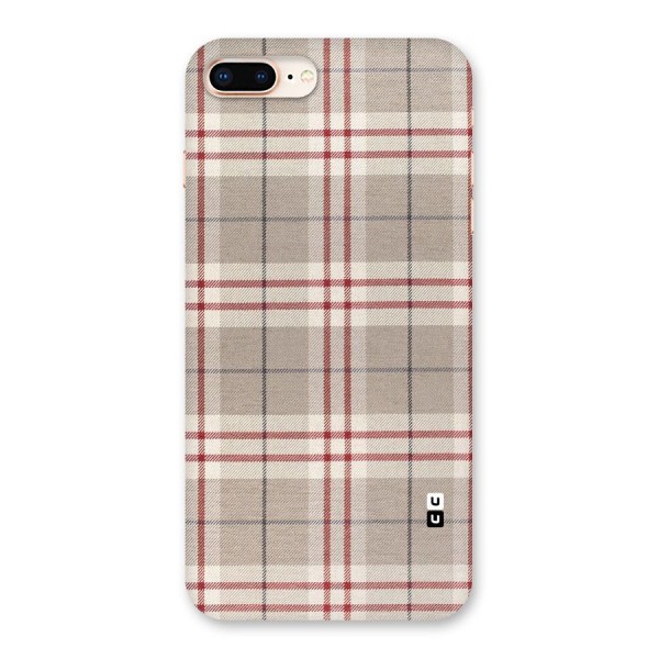 Beige Red Check Back Case for iPhone 8 Plus