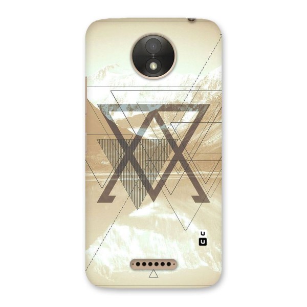 Beige View Back Case for Moto C Plus