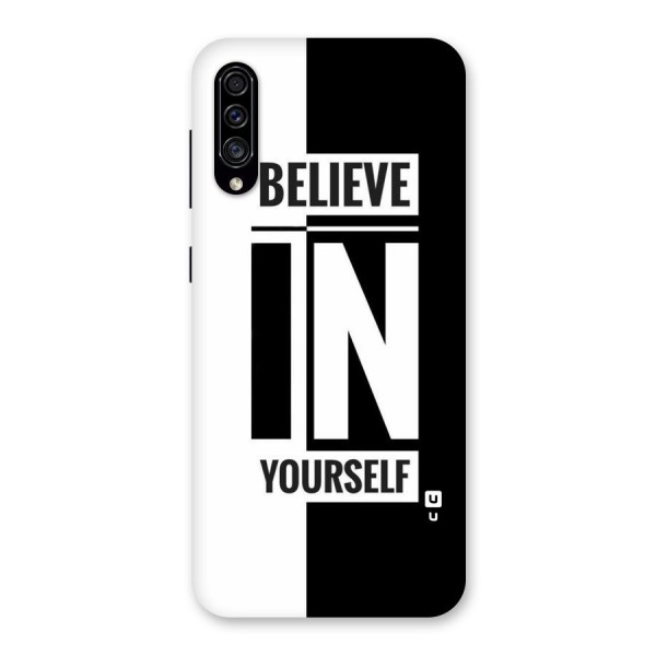 Believe Yourself Black Back Case for Galaxy A30s