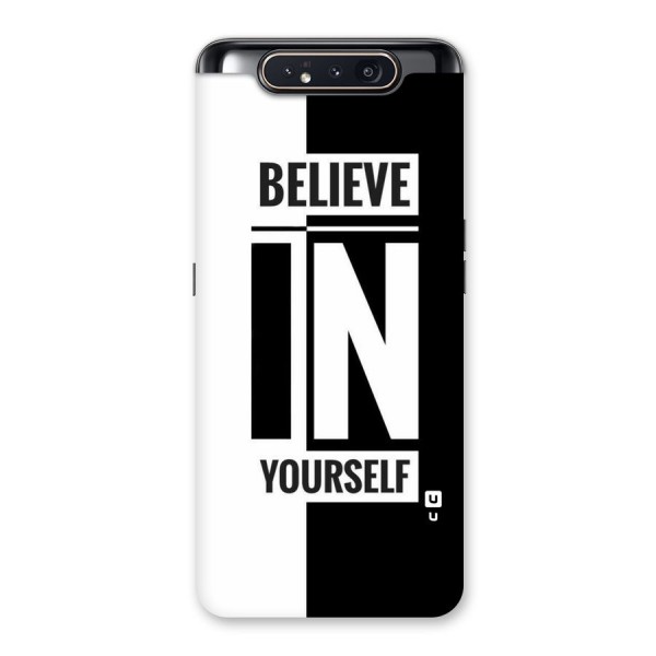 Believe Yourself Black Back Case for Galaxy A80