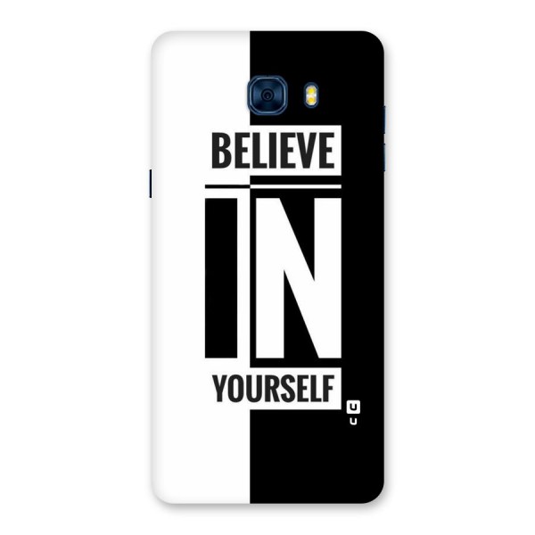 Believe Yourself Black Back Case for Galaxy C7 Pro