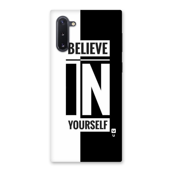 Believe Yourself Black Back Case for Galaxy Note 10