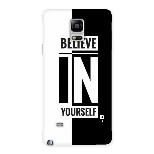 Believe Yourself Black Back Case for Galaxy Note 4