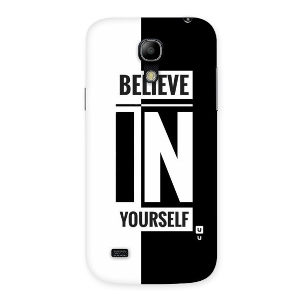 Believe Yourself Black Back Case for Galaxy S4 Mini