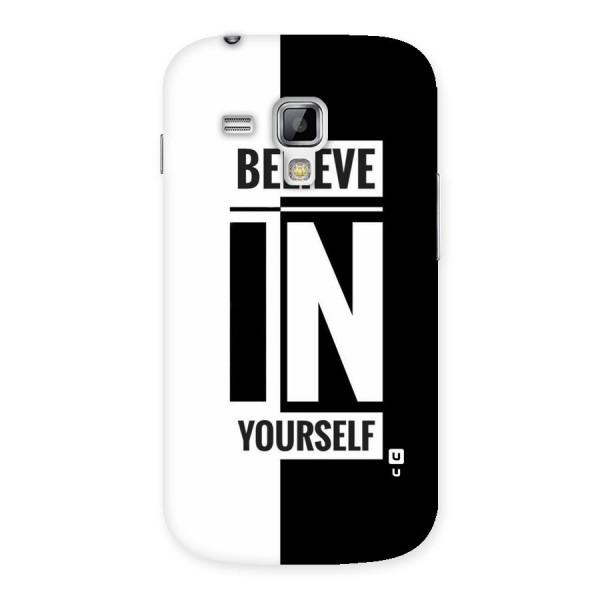 Believe Yourself Black Back Case for Galaxy S Duos