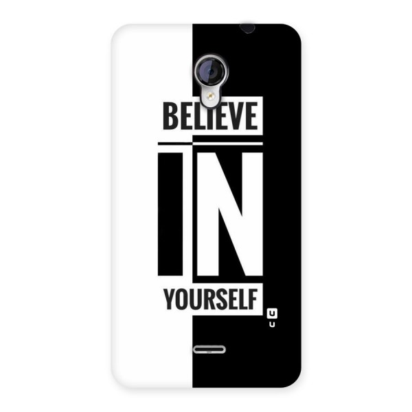 Believe Yourself Black Back Case for Micromax Unite 2 A106