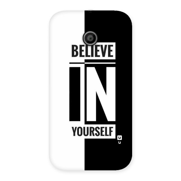 Believe Yourself Black Back Case for Moto E