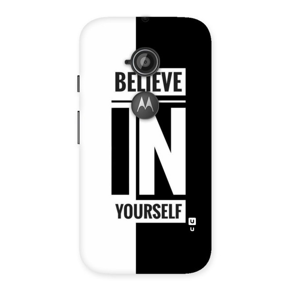 Believe Yourself Black Back Case for Moto E 2nd Gen