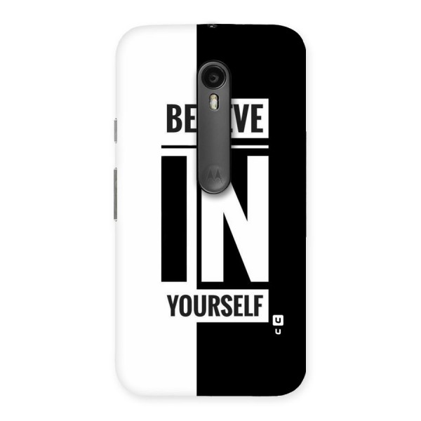 Believe Yourself Black Back Case for Moto G3