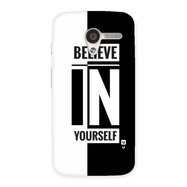 Believe Yourself Black Back Case for Moto X