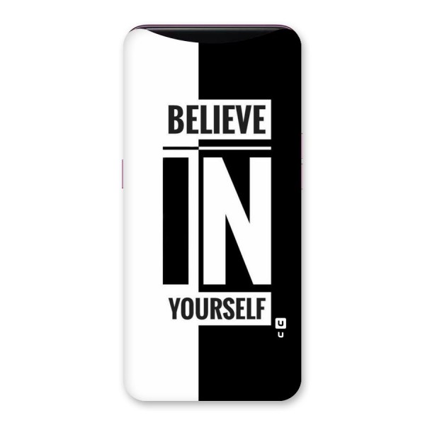 Believe Yourself Black Back Case for Oppo Find X