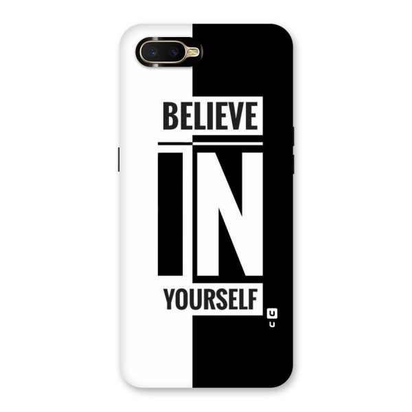 Believe Yourself Black Back Case for Oppo K1