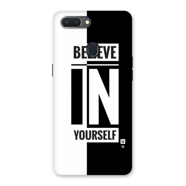 Believe Yourself Black Back Case for Oppo Realme 2