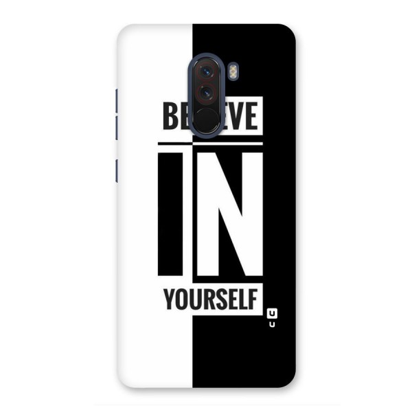 Believe Yourself Black Back Case for Poco F1