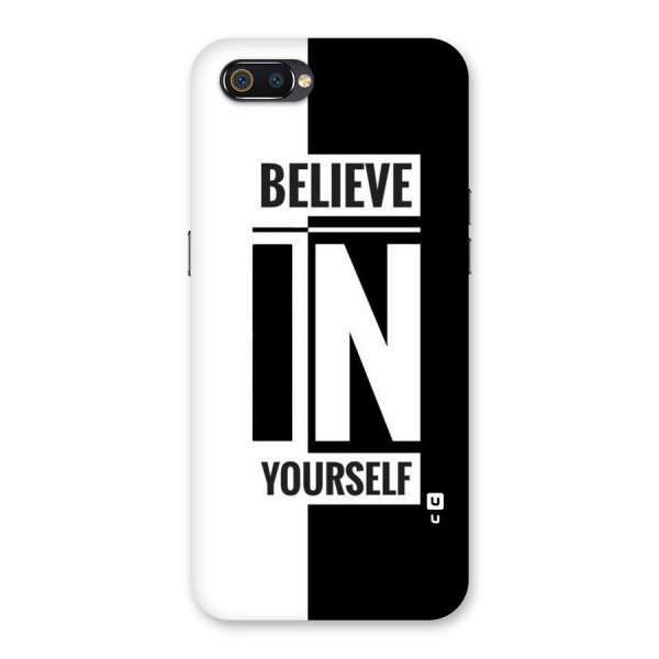 Believe Yourself Black Back Case for Realme C2