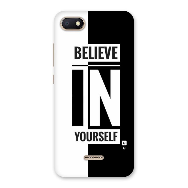 Believe Yourself Black Back Case for Redmi 6A