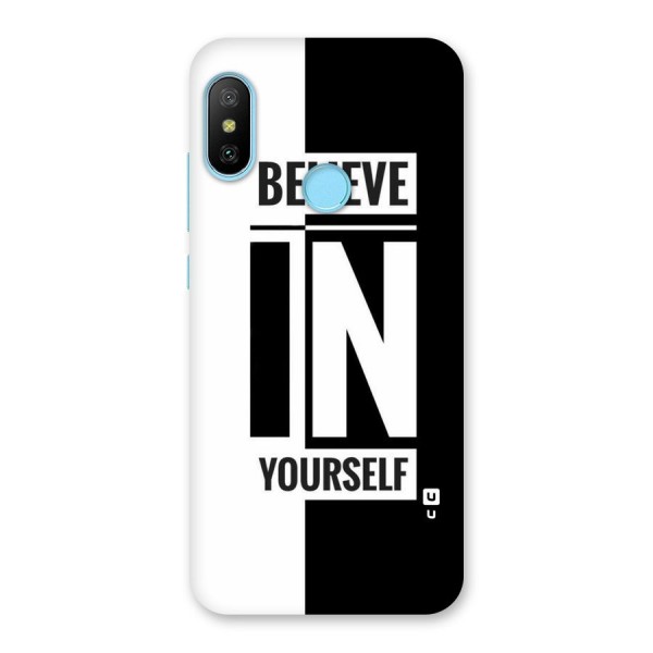 Believe Yourself Black Back Case for Redmi 6 Pro